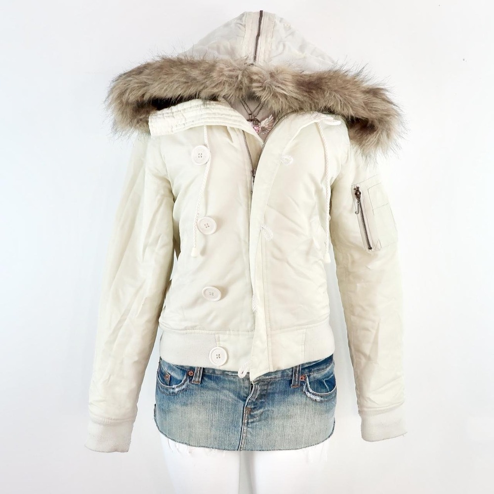 juicy couture y2k faux fur hooded jacket britney spears
